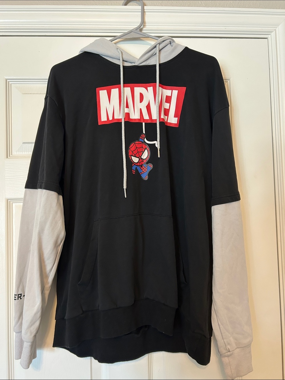 Marvel Black & White Spider-Man T Shirt Hoodie